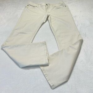 CHICOS WOMENS OFF WHITE JEANS , CHICOS SIZE 0 BOOTCUT